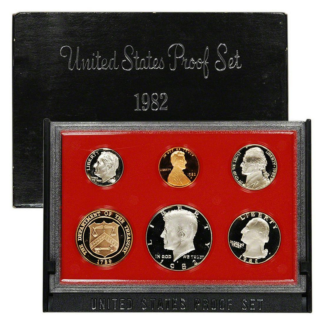 1982 United States Proof Set, 5 Coins Inside! (1 of 1)