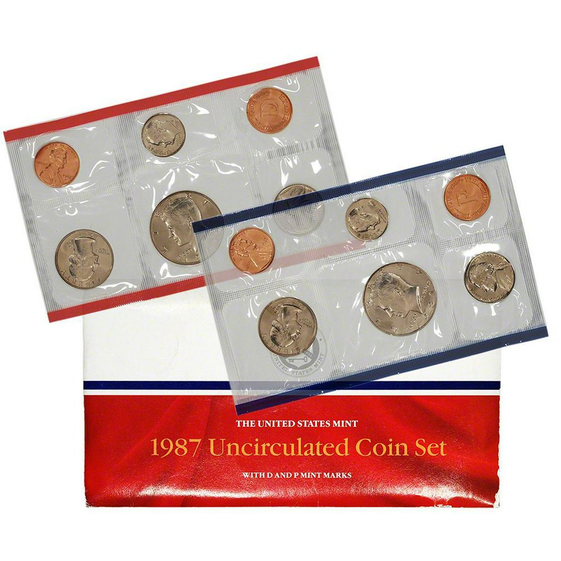 1987 United States Mint Set in Original Government Packaging, 10 Coins Inside! (1 of 1)