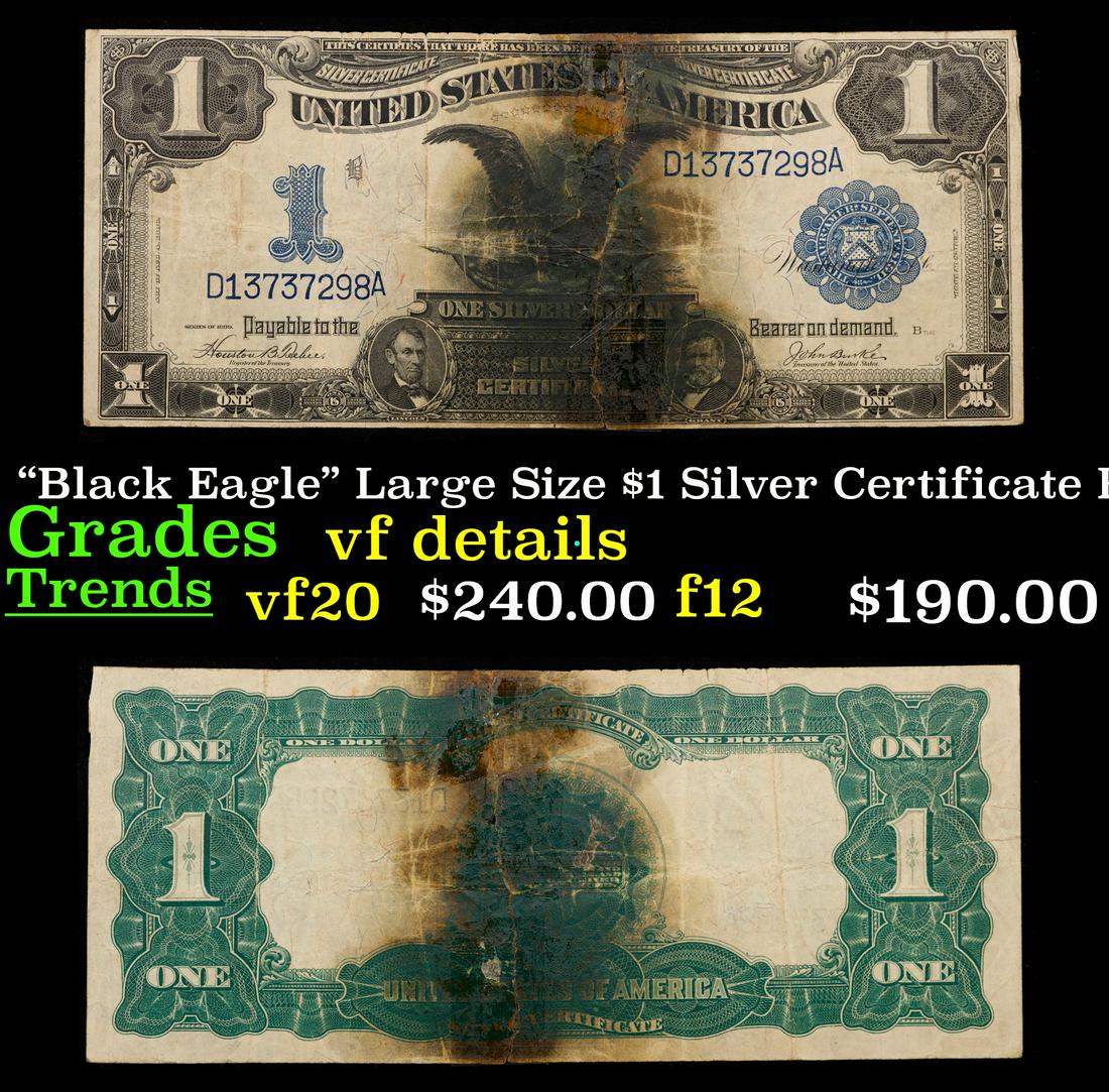 1899 "Black Eagle" Large Size $1 Silver Certificate FR-233 Grades vf details (1 of 3)