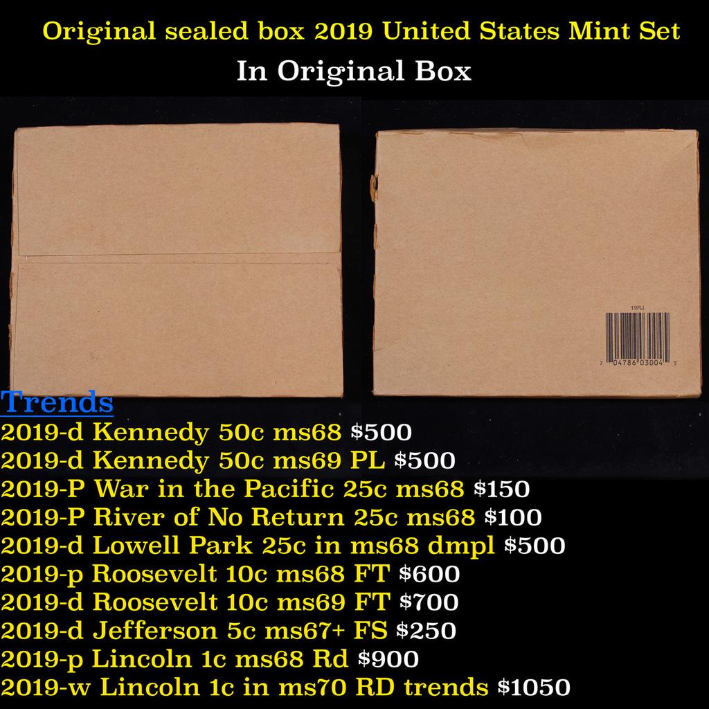 Sealed 2019 United States Mint Set in Original Government Shipped Box, Never Opened! 21 Coins (1 of 3)