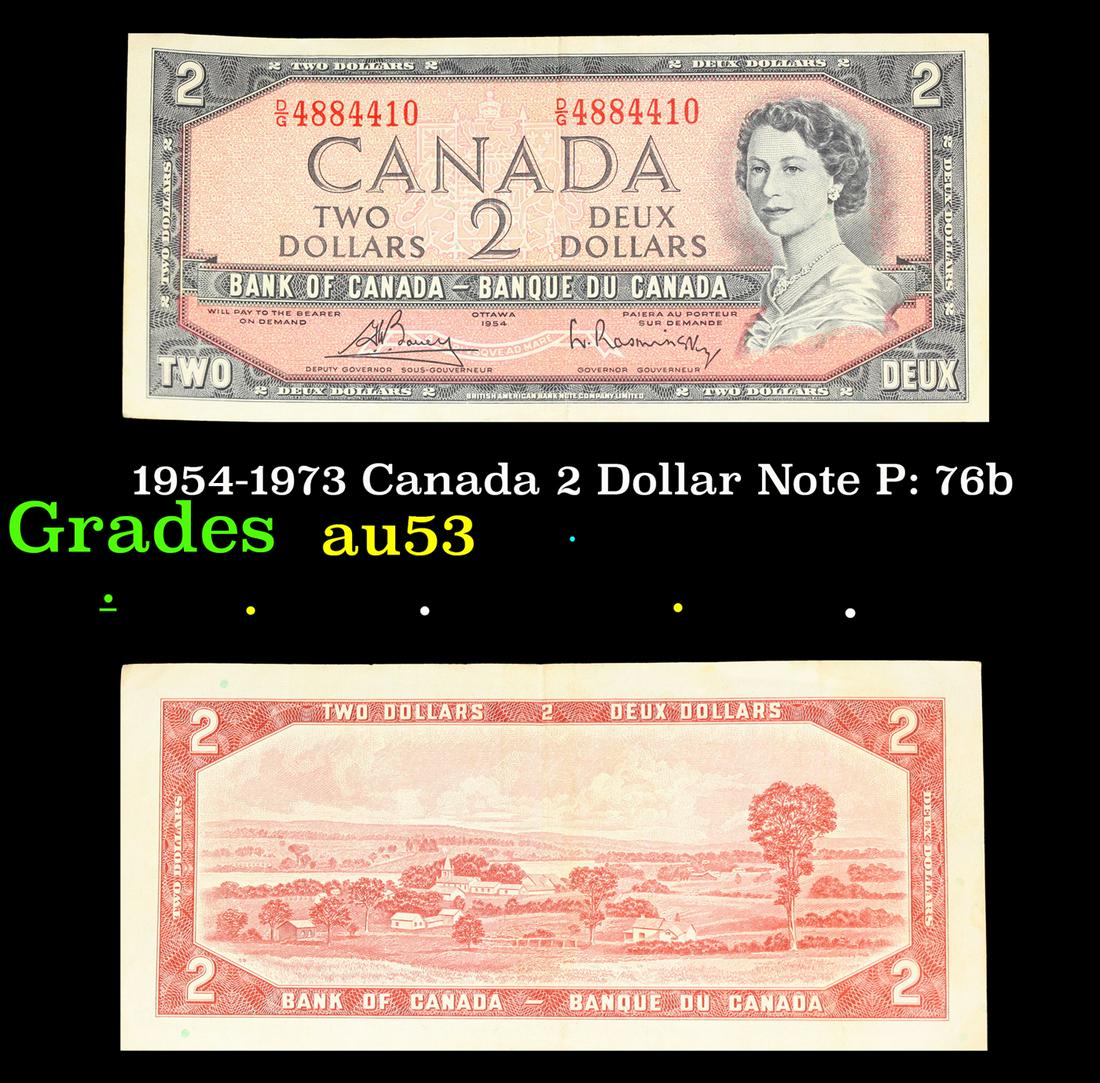 1954-1973 Canada 2 Dollar Note P: 76b Grades Select AU (1 of 3)
