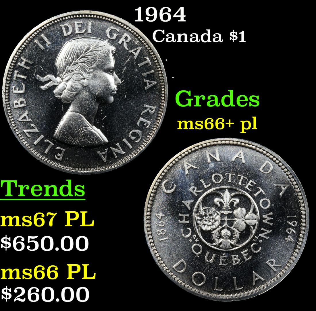 1964 Canada Dollar $1 Grades GEM++ PL (1 of 3)