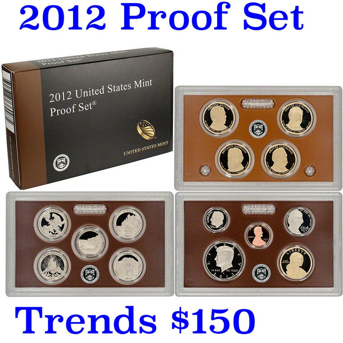 2012 Mint Proof Set In Original Case! 14 Coins Inside! (1 of 1)