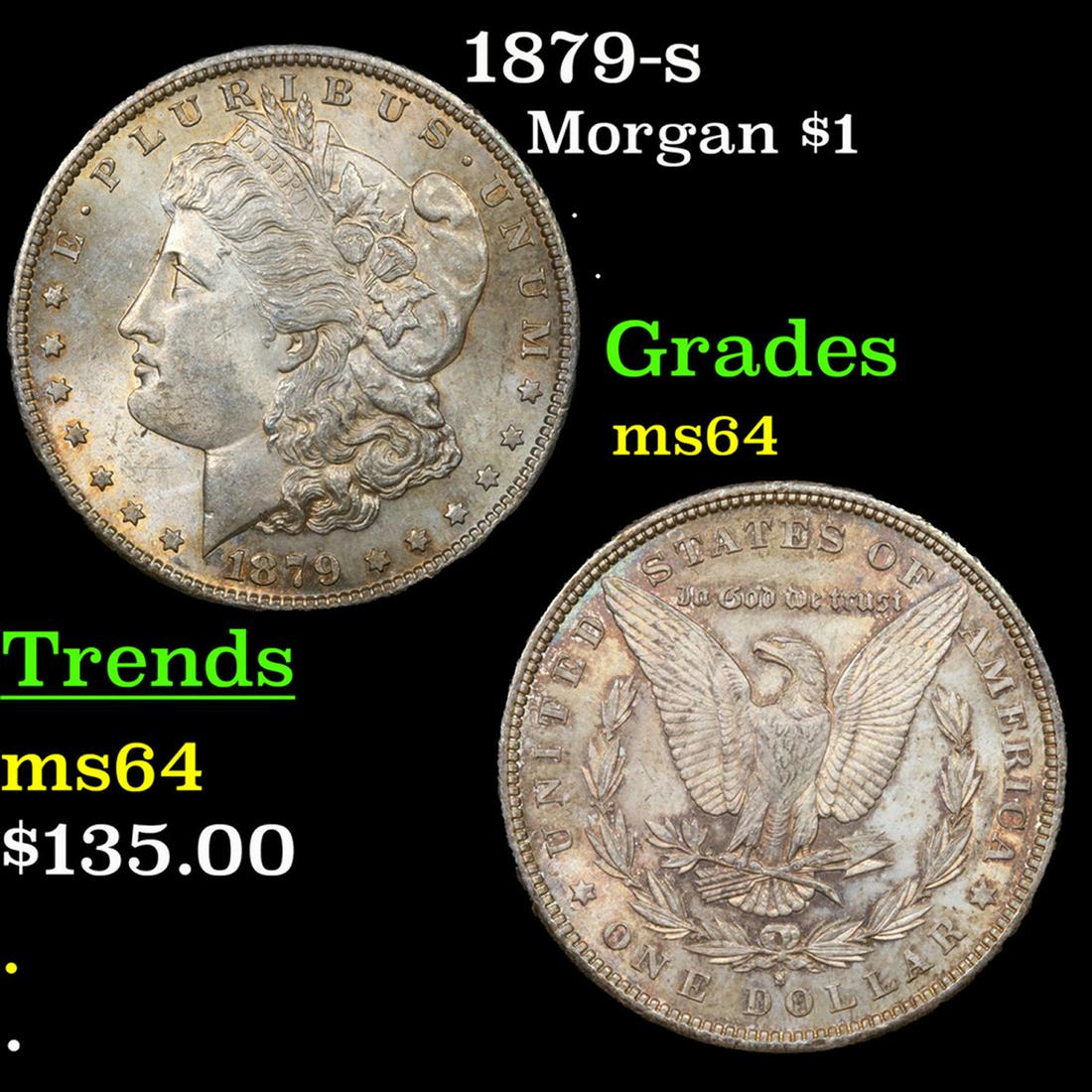 1879-s Morgan Dollar $1 Grades Choice Unc (1 of 3)
