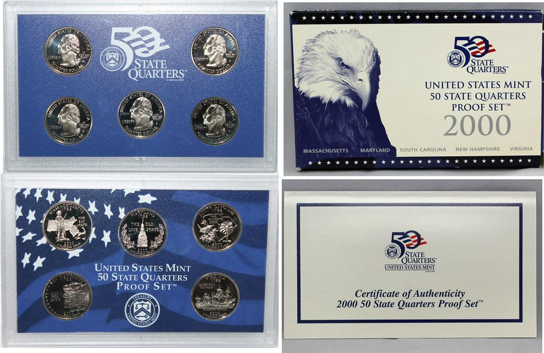 2000 United States Quarters Proof Set, 5 Coins! (1 of 1)