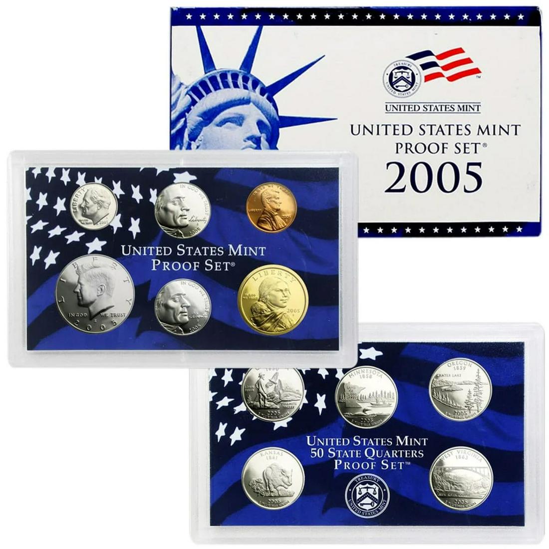 2005 United States Mint Proof Set 10 coins (1 of 1)