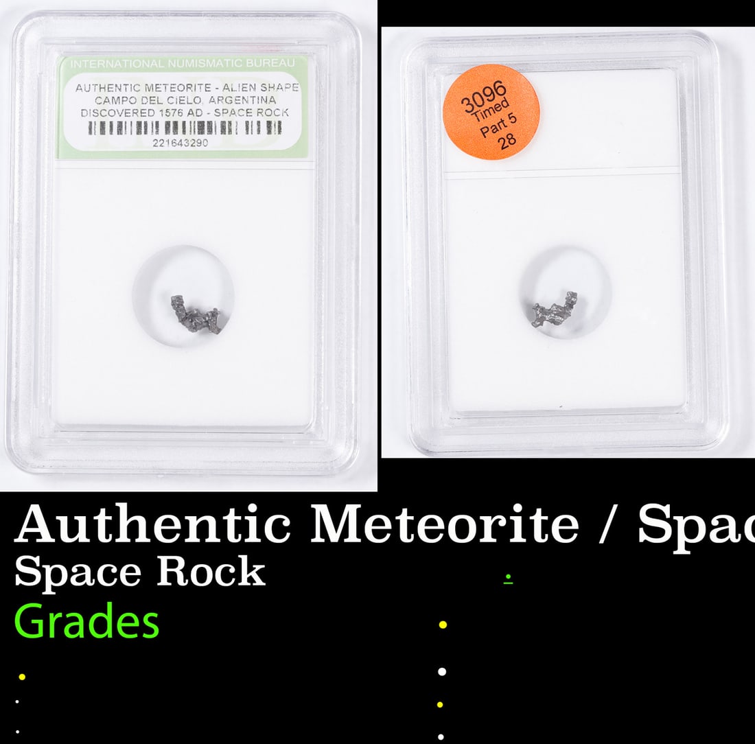 Authentic Meteorite / Space Rock, Alien Shape, Discovered 1576 AD Campo Del Cielo Argentina Graded: Authentic Meteorite / Space Rock, Alien Shape, Discovered 1576 AD Campo Del Cielo Argentina Graded By INB. 0