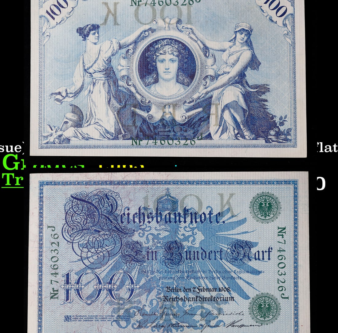 1918-1922 (1908 Issue) Germany 100 Marks Post-WWI Hyperinflation Banknote P# 34 Grades Select CU (1 of 3)