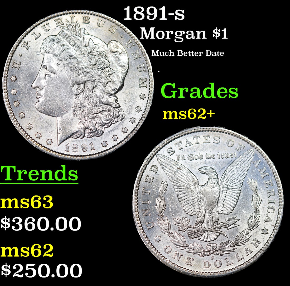 1891-s Morgan Dollar $1 Grades Select Unc (1 of 3)
