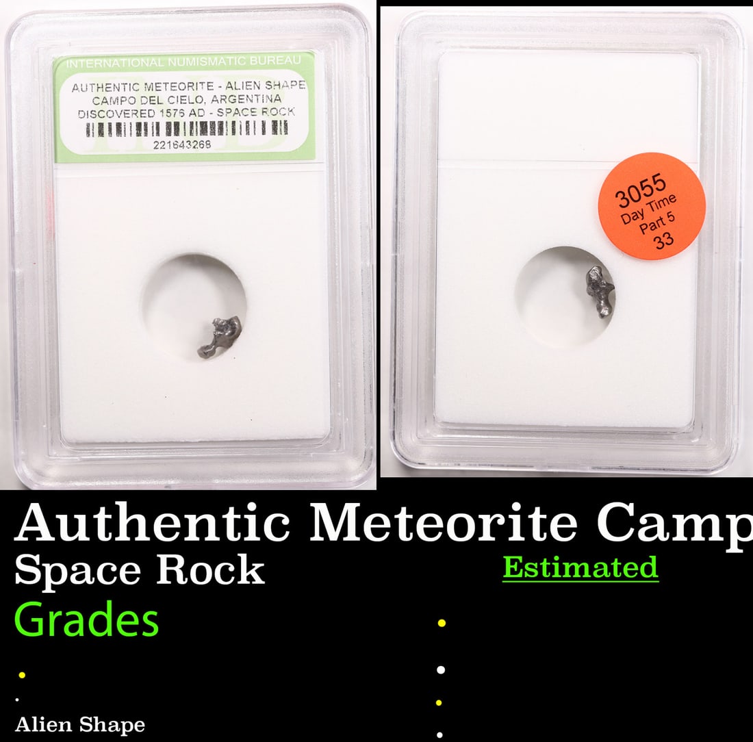 Authentic Meteorite Campo Del Cielo Argentina, Discovered 1576AD Space Rock Graded By INB: Authentic Meteorite Campo Del Cielo Argentina, Discovered 1576AD Space Rock Graded By INB.