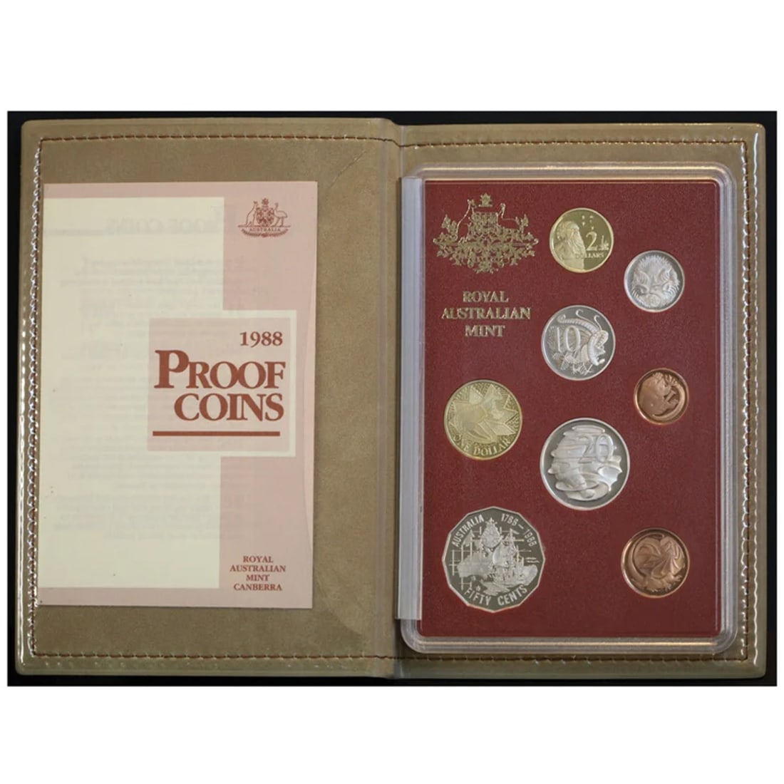 1988 Royal Australian Mint Proof Set 8 Coins in Original Packaging (1 of 1)