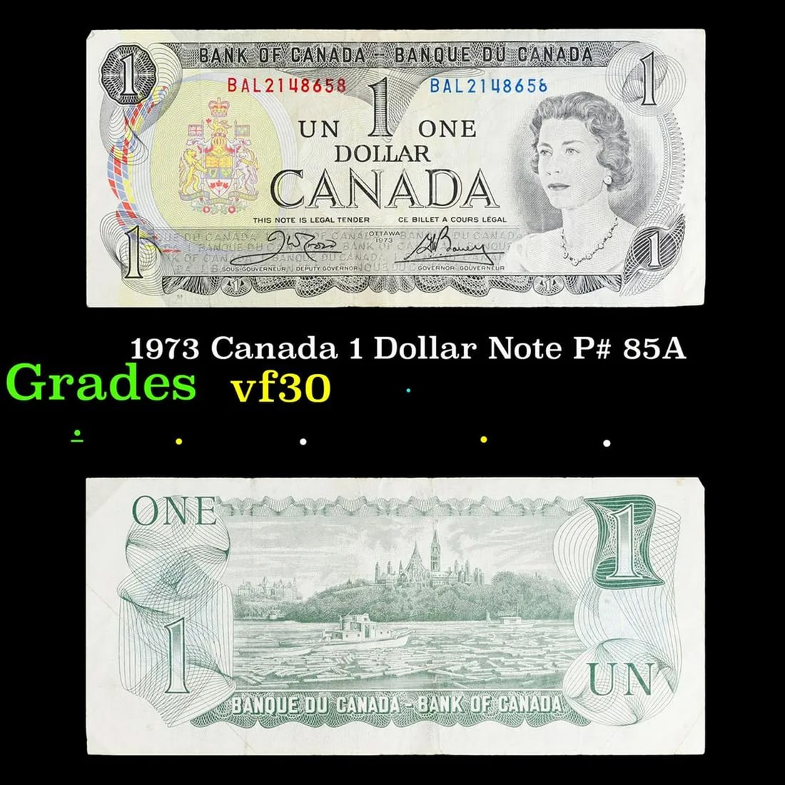 1973 Canada 1 Dollar Note P# 85A Grades vf++ (1 of 1)