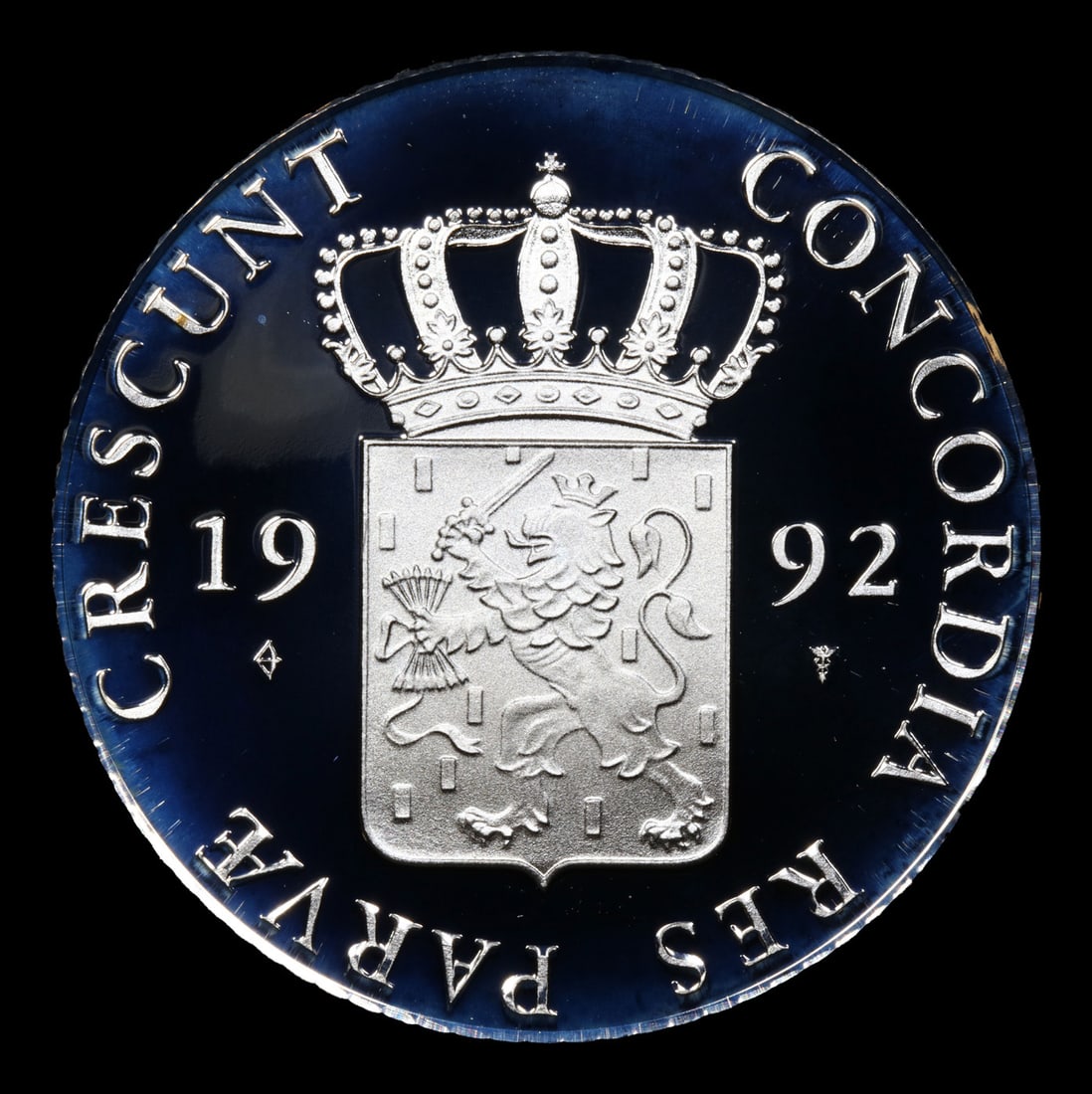 Proof 1992 Netherlands 1 Ducat Silver Proof Restrike KM#â€¯213 Grades GEM++ Proof Deep Cameo (1 of 3)