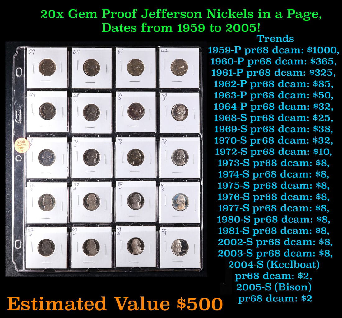 Huge Lifetime Collection - Too Many Coins To Auction Individually - This Lot is For One Page of 20 (1 of 3)