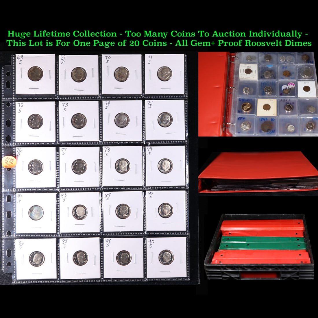 Huge Lifetime Collection - Too Many Coins To Auction Individually - This Lot is For One Page of 20 (1 of 3)
