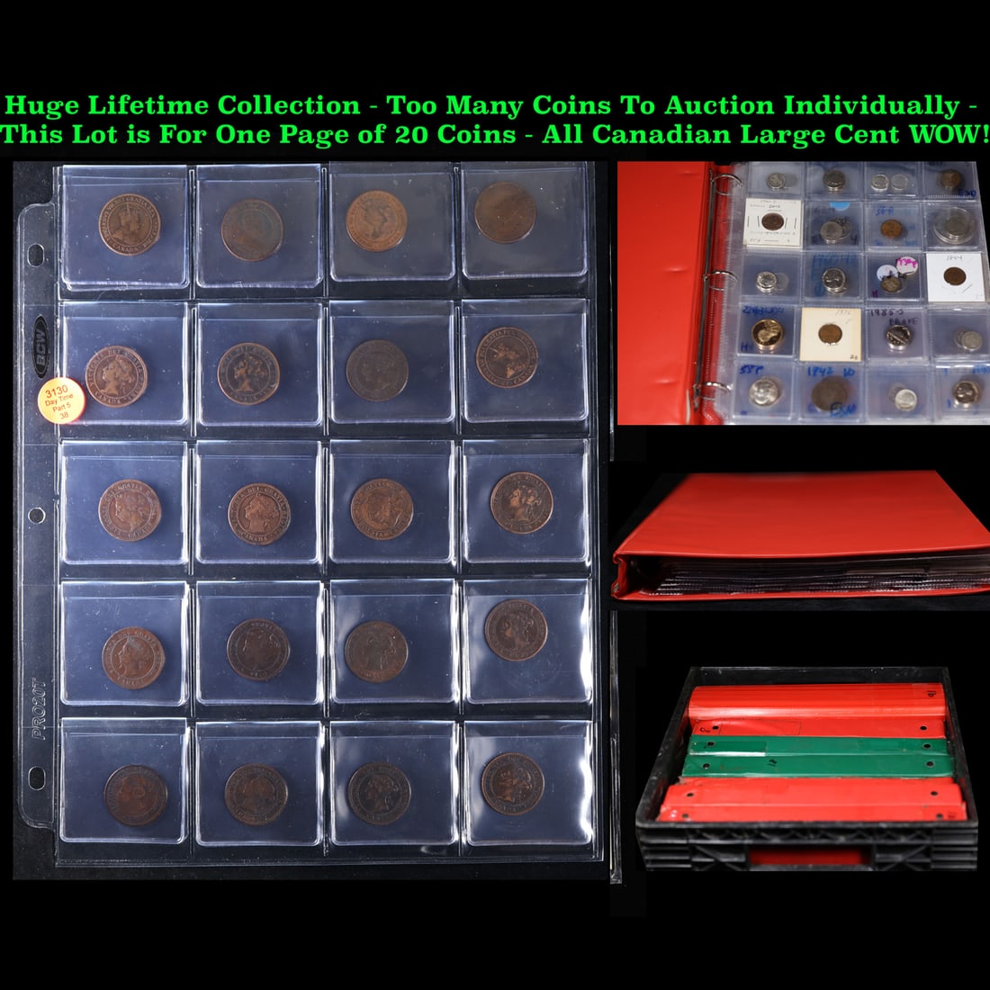 Huge Liifetime Collection - Too Many Coins To Auction Individually - This Lot is For One Page of 20 (1 of 3)