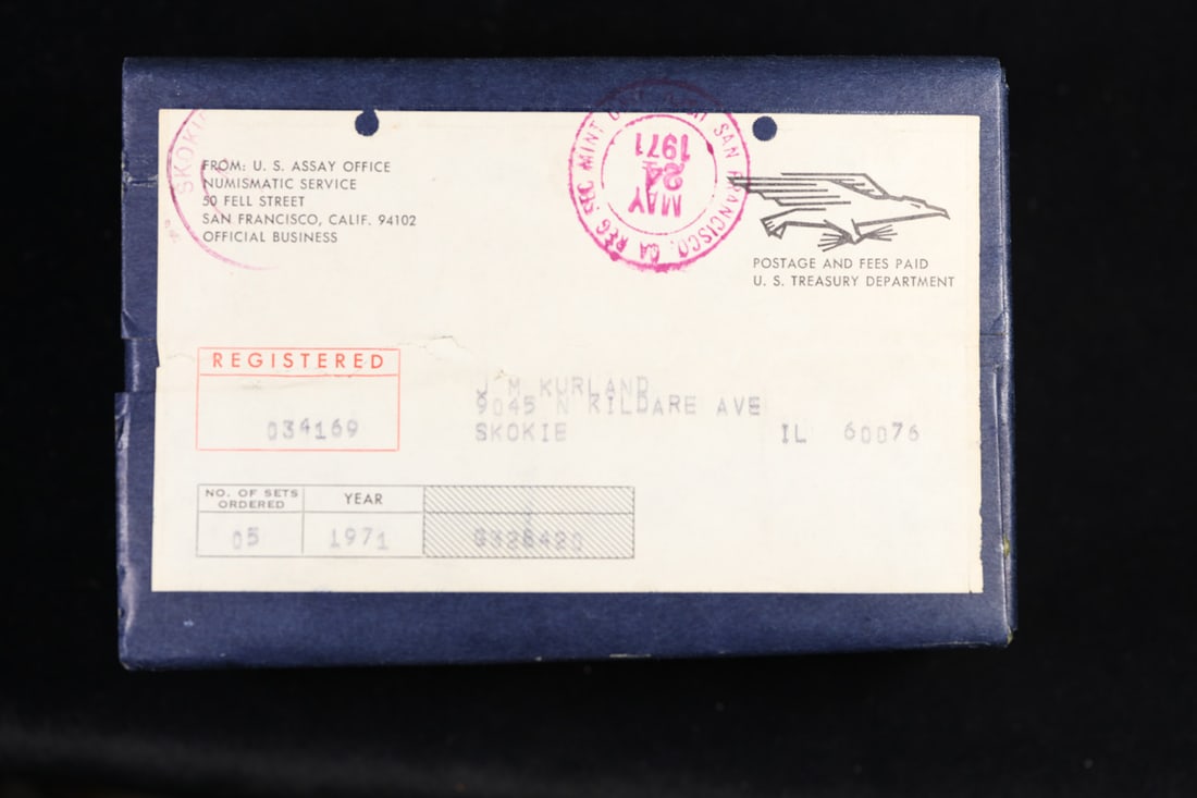 Original sealed box 5- 1971 United States Mint Proof Sets (1 of 1)