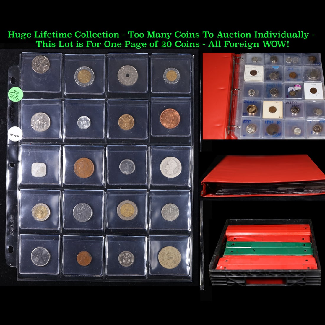Huge Liifetime Collection - Too Many Coins To Auction Individually - This Lot is For One Page of 20 (1 of 3)