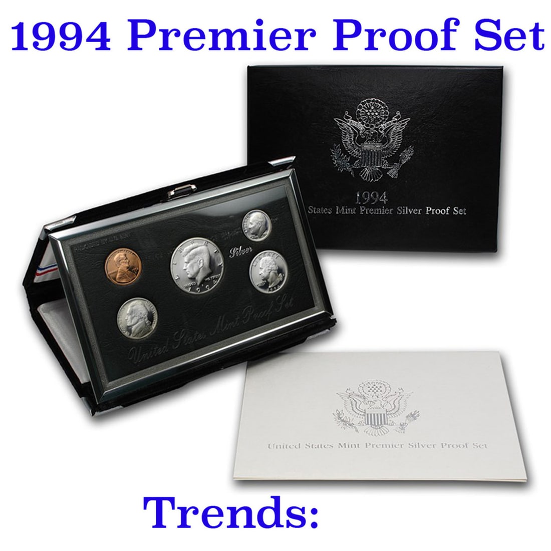 1994 United States Premier Silver Proof Set in Display case. 5 Coins Inside! (1 of 1)