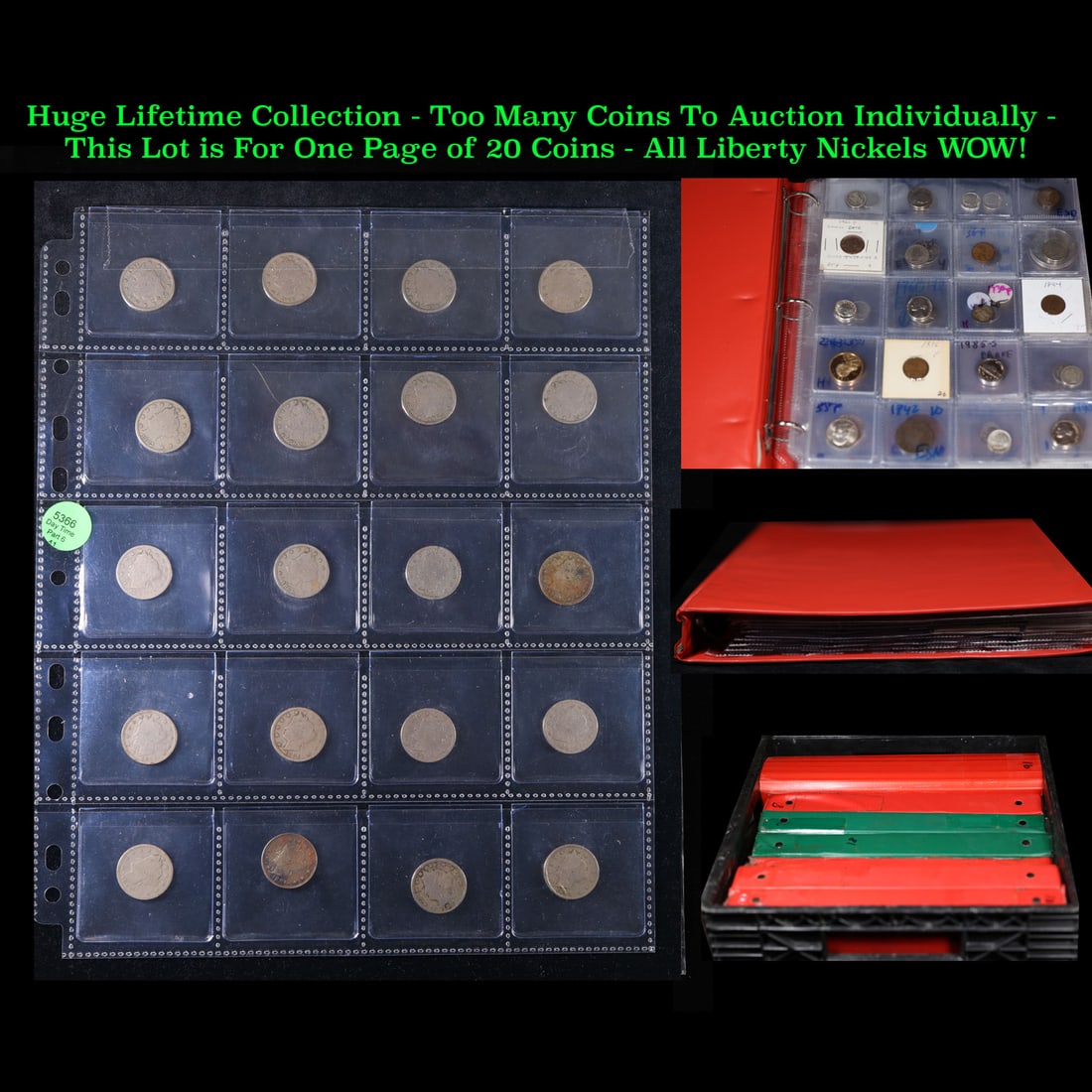 Huge Liifetime Collection - Too Many Coins To Auction Individually - This Lot is For One Page of 20 (1 of 3)