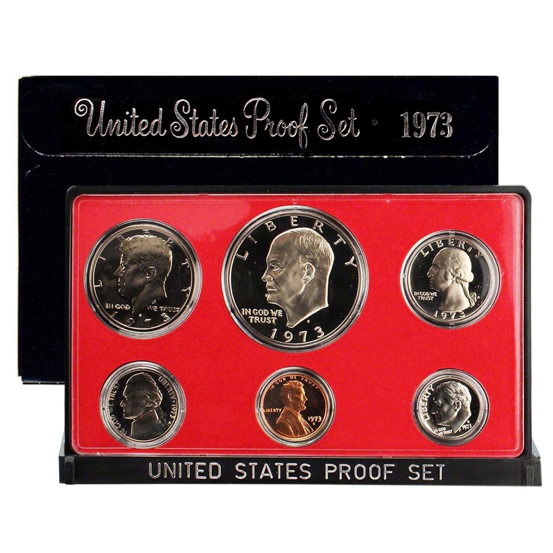 1973 United Stated Mint Proof Set 6 coins (1 of 1)