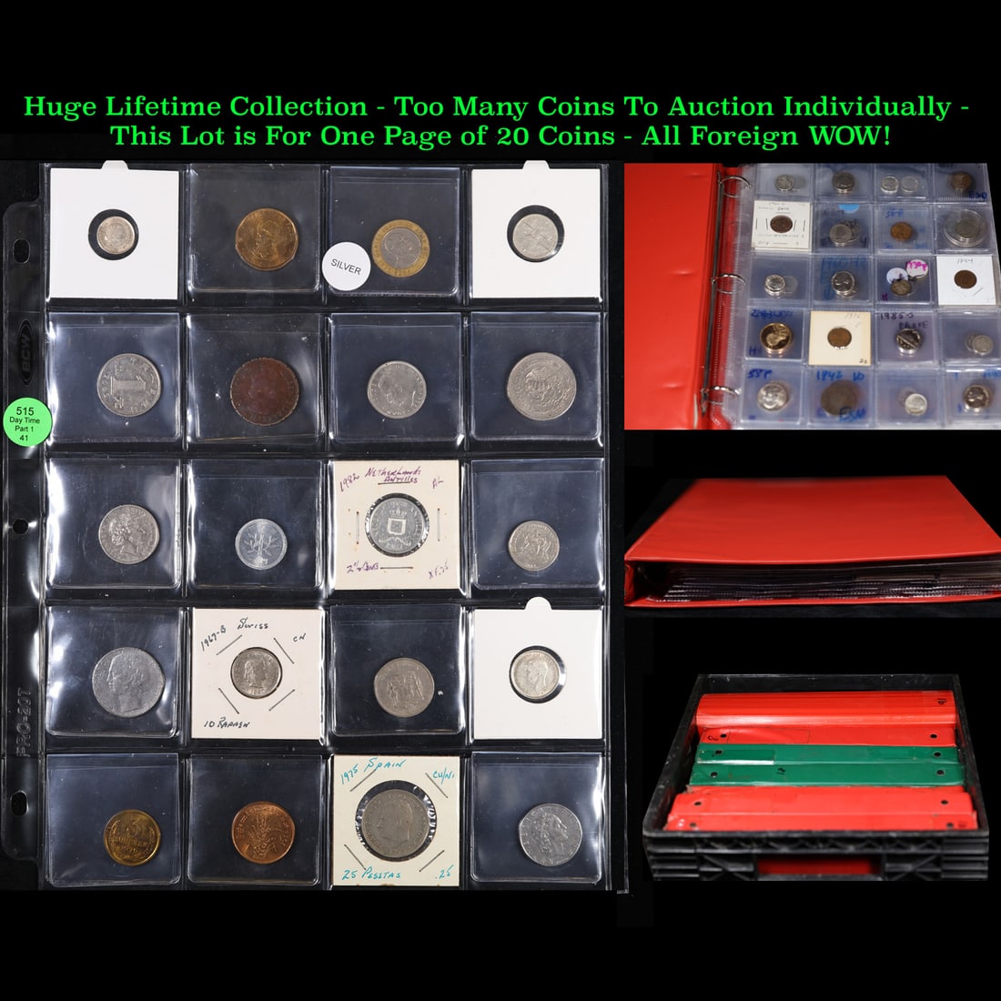 Huge Liifetime Collection - Too Many Coins To Auction Individually - This Lot is For One Page of 20 (1 of 3)