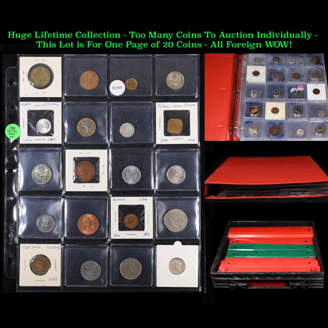 Huge Liifetime Collection - Too Many Coins To Auction Individually - This Lot is For One Page of 20 (1 of 3)