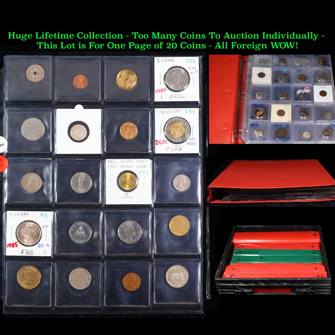 Huge Liifetime Collection - Too Many Coins To Auction Individually - This Lot is For One Page of 20 (1 of 3)