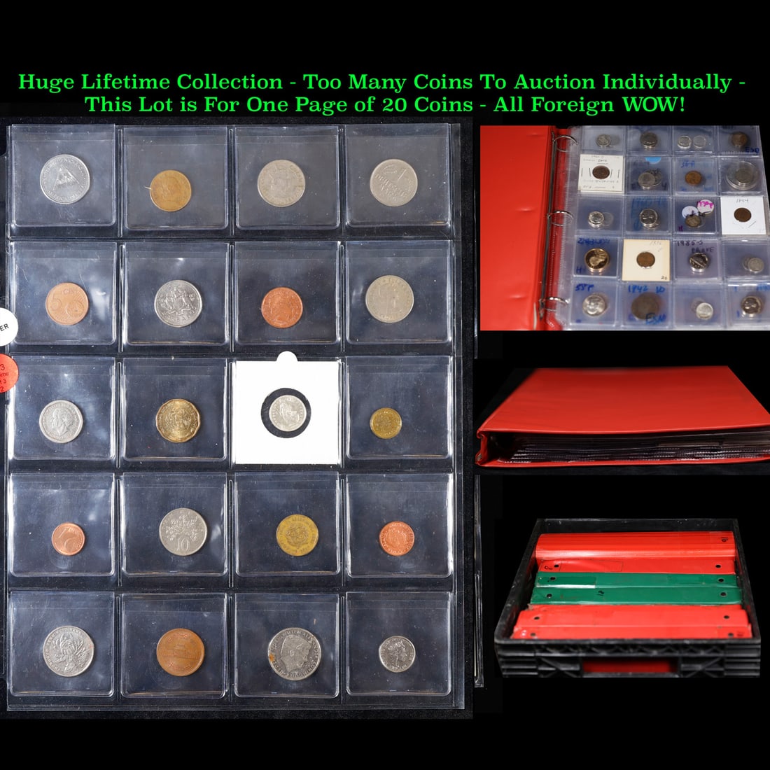 Huge Liifetime Collection - Too Many Coins To Auction Individually - This Lot is For One Page of 20 (1 of 3)