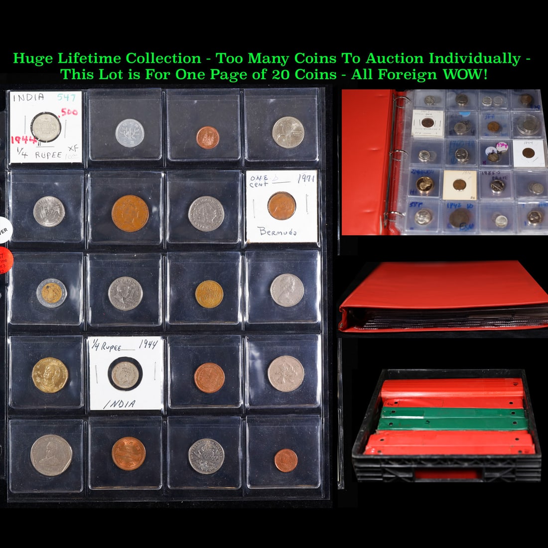 Huge Liifetime Collection - Too Many Coins To Auction Individually - This Lot is For One Page of 20 (1 of 3)