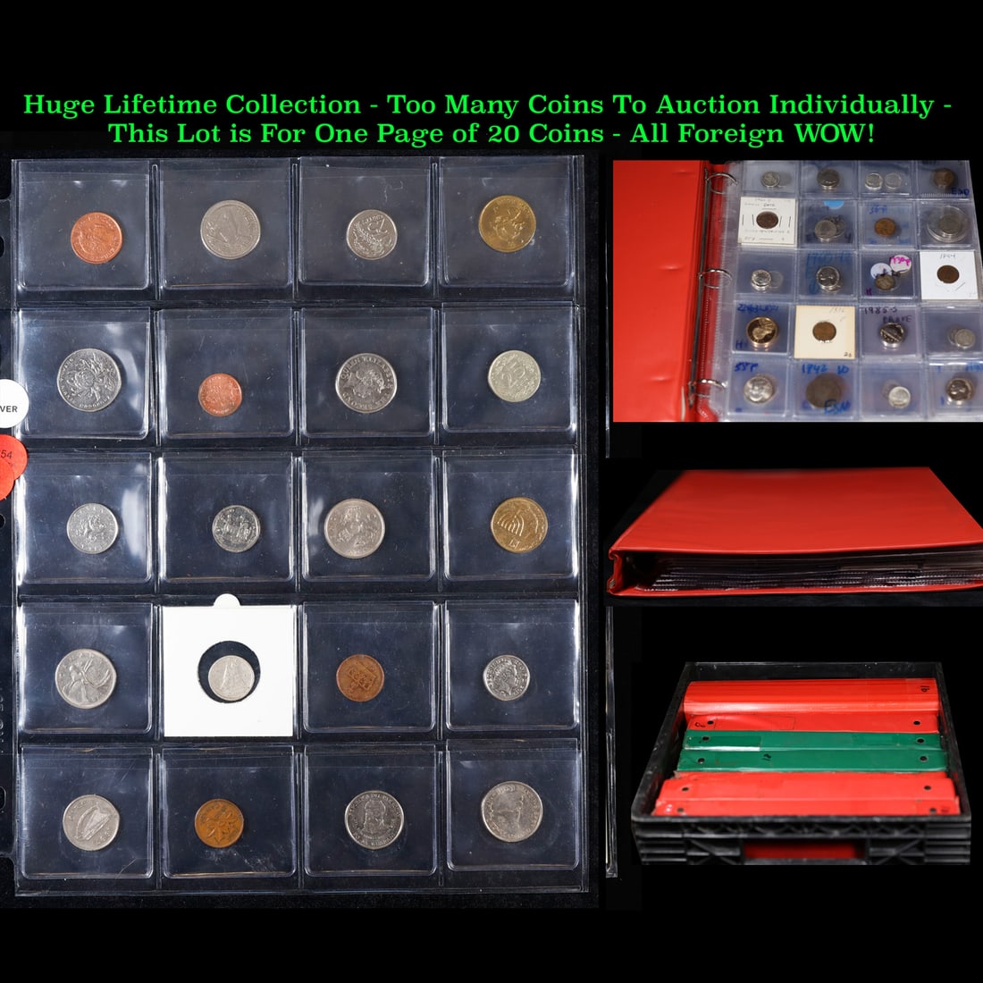 Huge Liifetime Collection - Too Many Coins To Auction Individually - This Lot is For One Page of 20 (1 of 3)