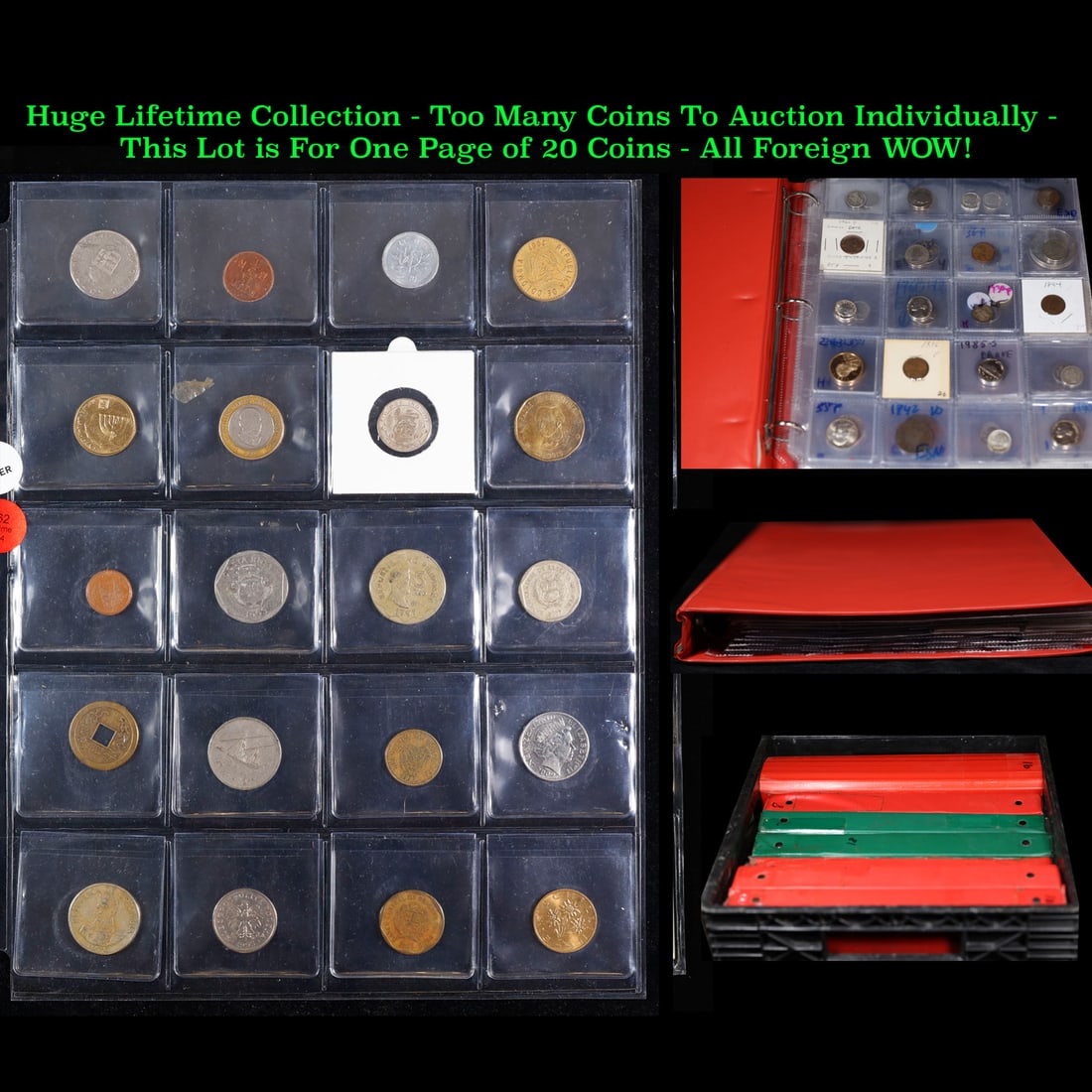 Huge Liifetime Collection - Too Many Coins To Auction Individually - This Lot is For One Page of 20 (1 of 3)