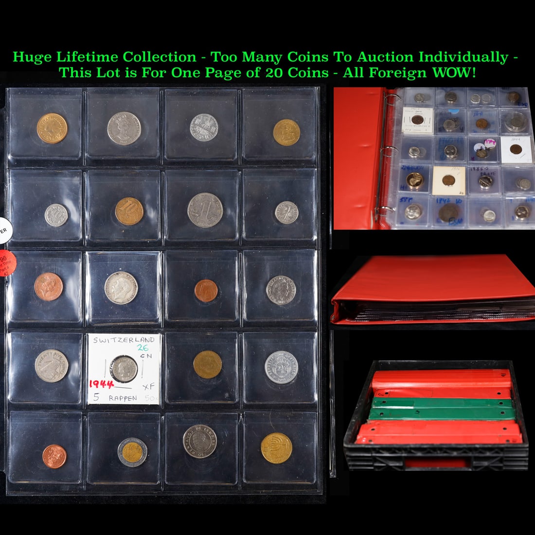 Huge Liifetime Collection - Too Many Coins To Auction Individually - This Lot is For One Page of 20 (1 of 3)
