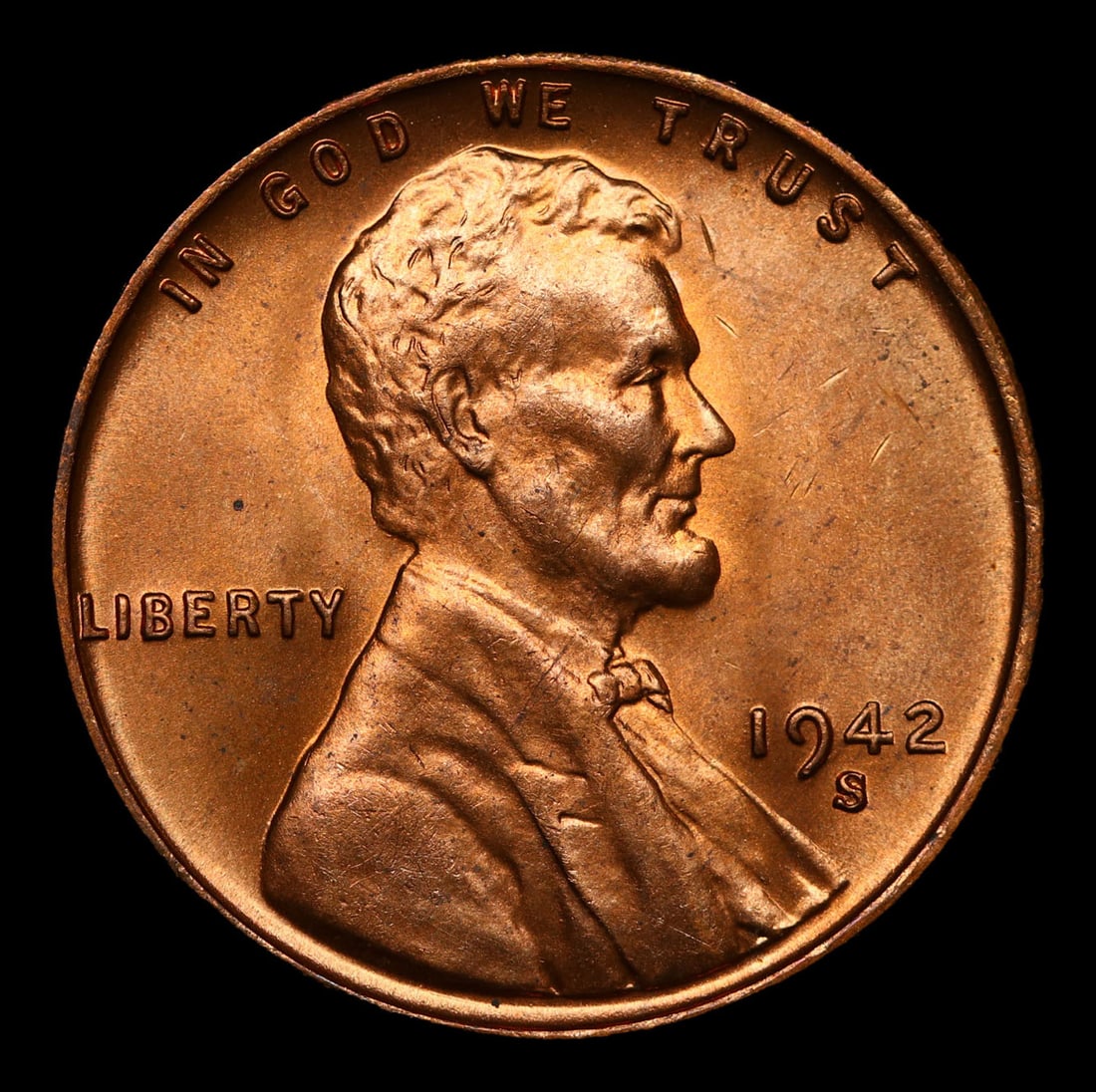 1942-s Lincoln Cent 1c Grades GEM++ RD (1 of 2)