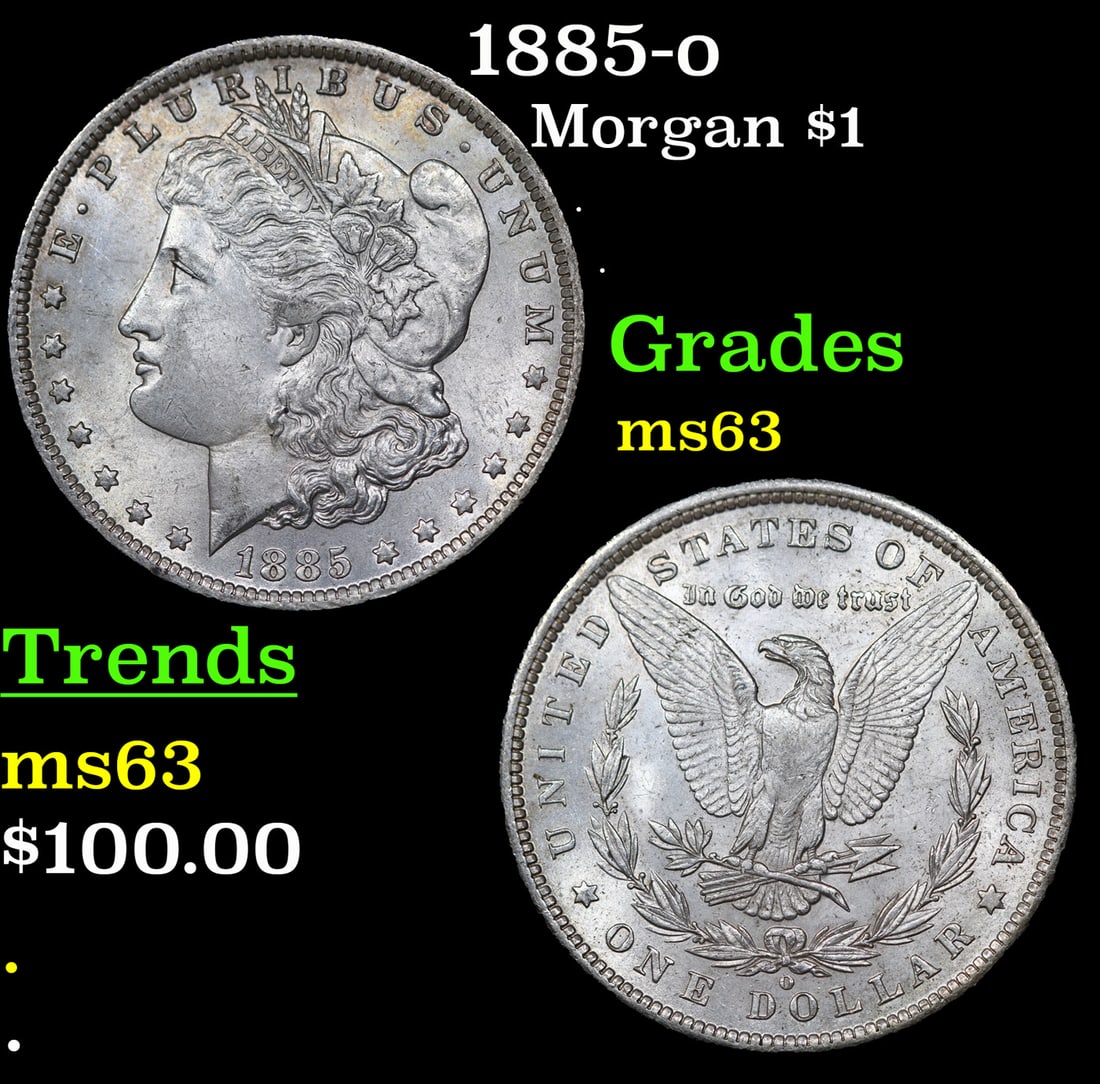 1885-o Morgan Dollar $1 Grades Select Unc (1 of 3)