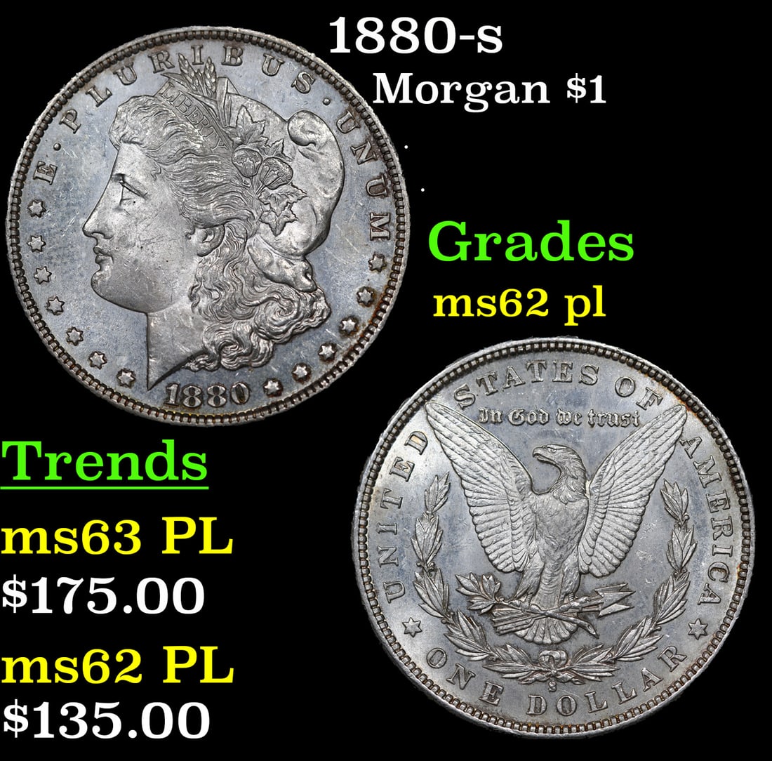 1880-s Morgan Dollar $1 Grades Select Unc PL (1 of 3)