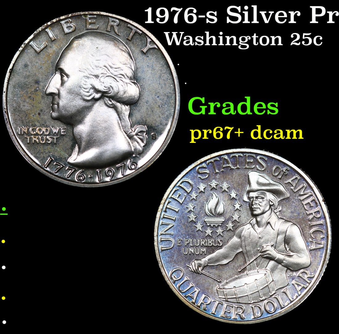 Proof 1976-s Silver Proof Washington Quarter 25c Grades GEM++ Proof Deep Cameo (1 of 3)