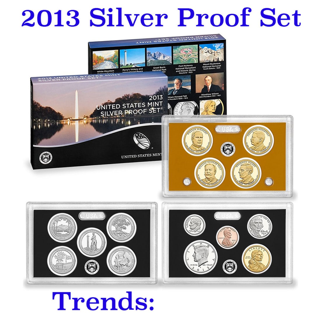 2013 United States Mint Silver Proof Set. 14 Coins Inside. (1 of 1)