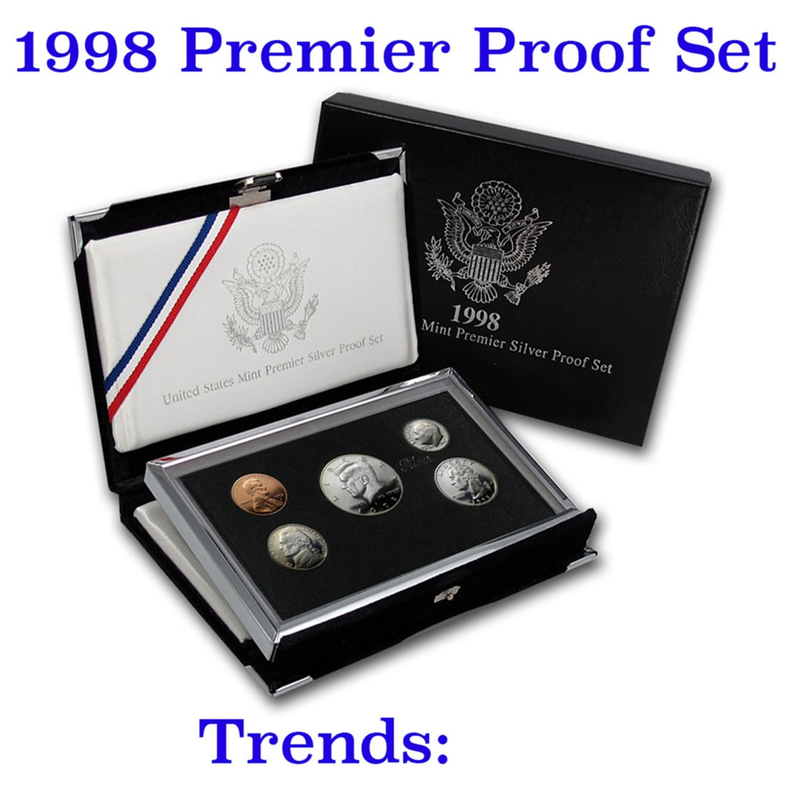 1998 United States Mint Premier Silver Proof Set in Display case (1 of 1)