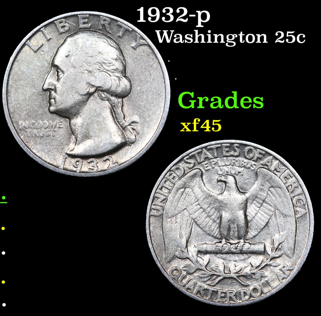 1932-p Washington Quarter 25c Grades xf+ (1 of 3)