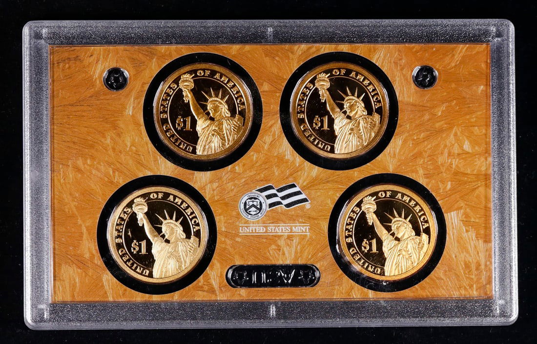 2007 PRESIDENTIAL Dollar Proof Set DEEP CAMEO Mint Coins 4 coins Plastic Holder (1 of 3)