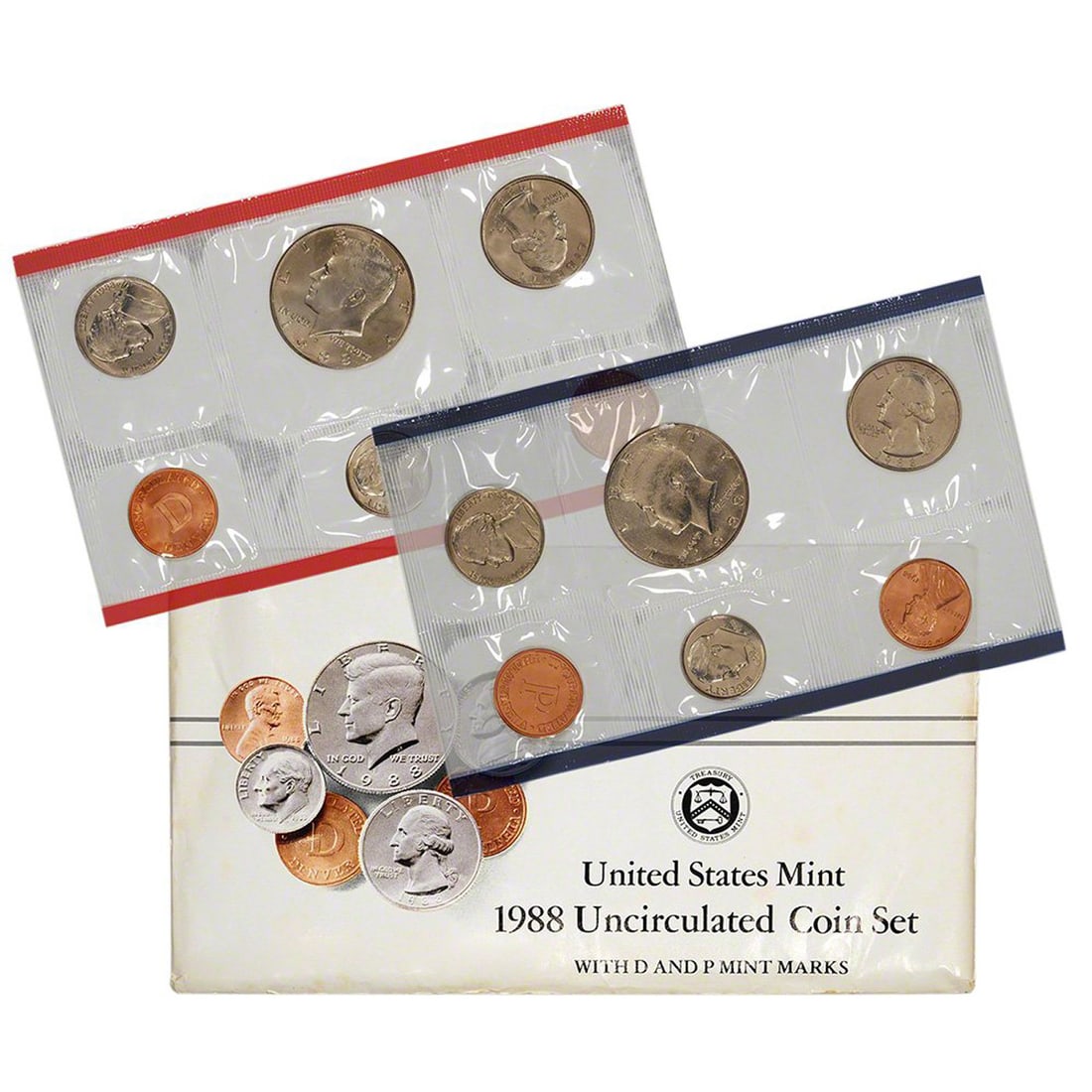1988 United States Mint Set in Original Government Packaging, 10 Coins Inside! (1 of 1)