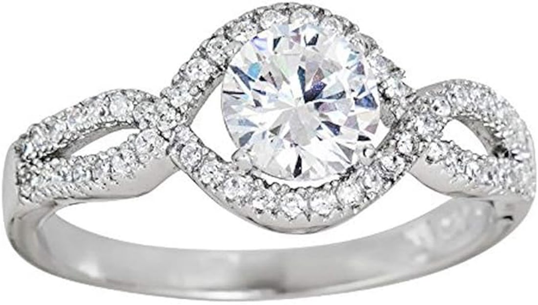 Decadence Sterling Silver Round Cut Criss Cross Ring Size 8: Decadence Sterling Silver Round Cut Criss Cross Ring Size 8. STERLING SILVER: This product is made of solid Sterling Silver and each piece is carefully trademarked with the metal purity for certificat