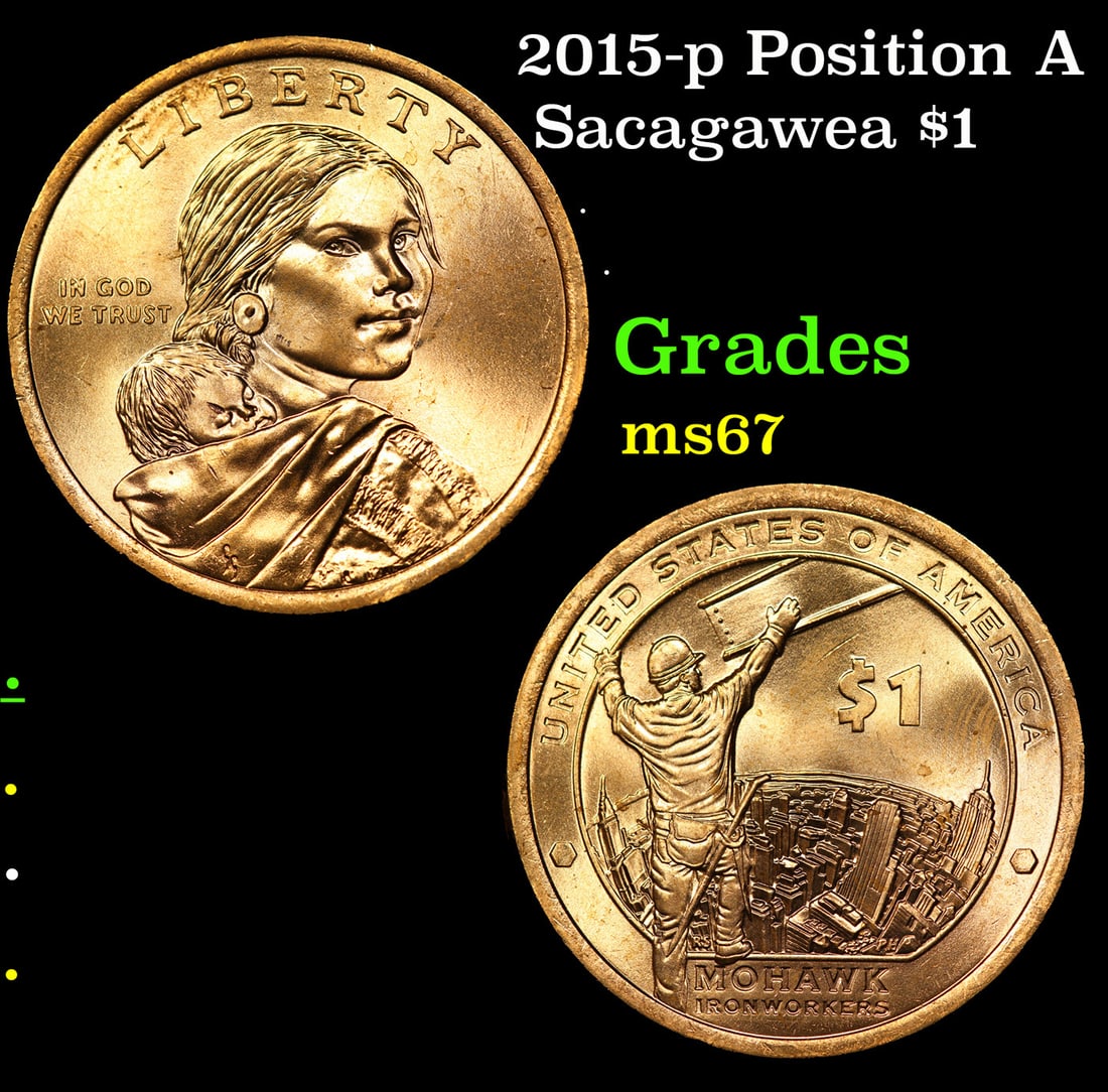 2015-p Position A Sacagawea Dollar 1 Grades GEM++ Unc (1 of 3)