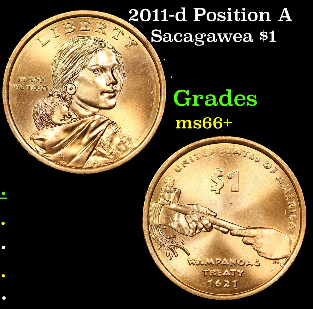 2011-d Position A Sacagawea Dollar 1 Grades GEM++ Unc (1 of 3)