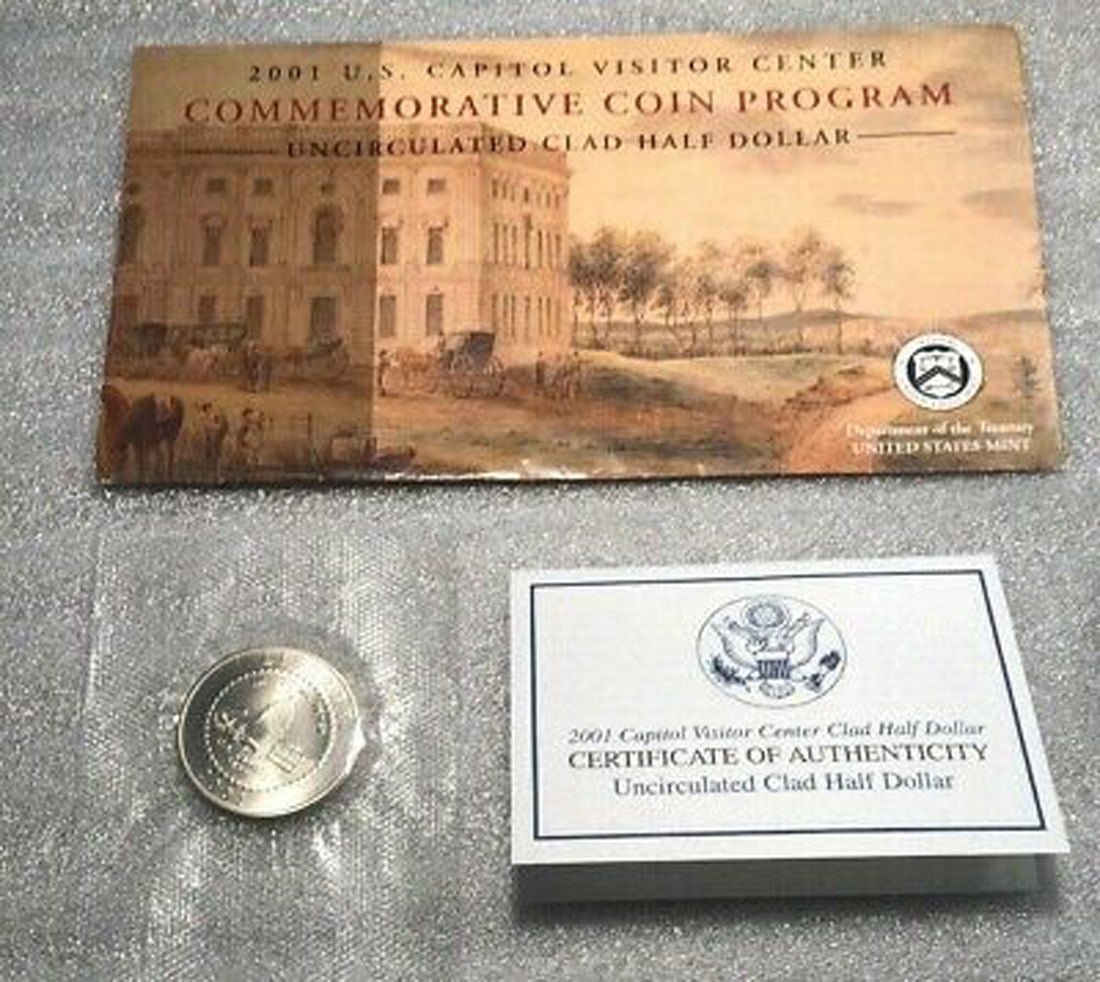 2001 P U.S. Capitol Visitor Center  Half Dollar Uncirculated US Mint 200th Anniversary (1 of 1)