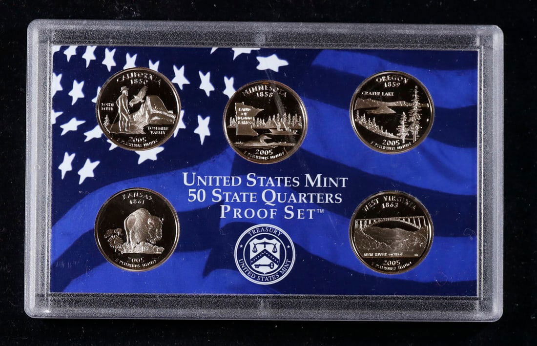 2005 United States Quarters Proof Set - 5 pc set No Outer Box (1 of 2)