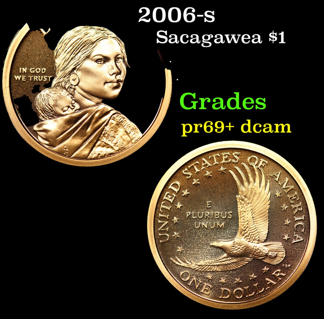 Proof 2006-s Sacagawea Dollar 1 Grades GEM++ Proof Deep Cameo (1 of 3)