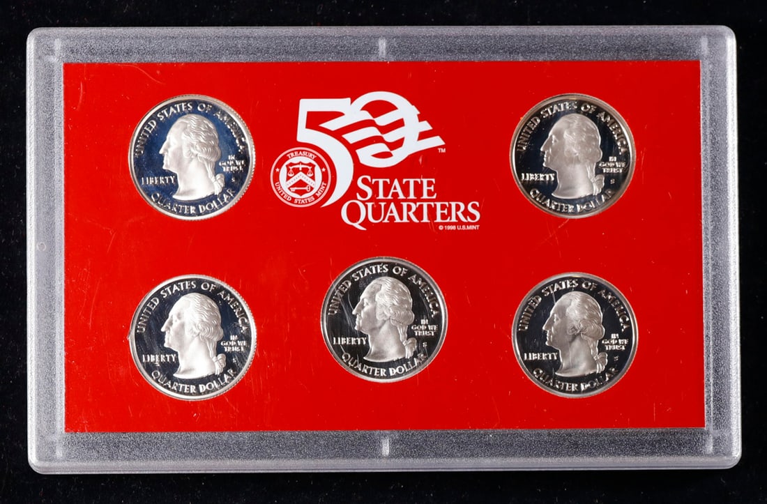2005 United States Quarters Silver Proof Set - 5 pc set No Outer Box (1 of 2)