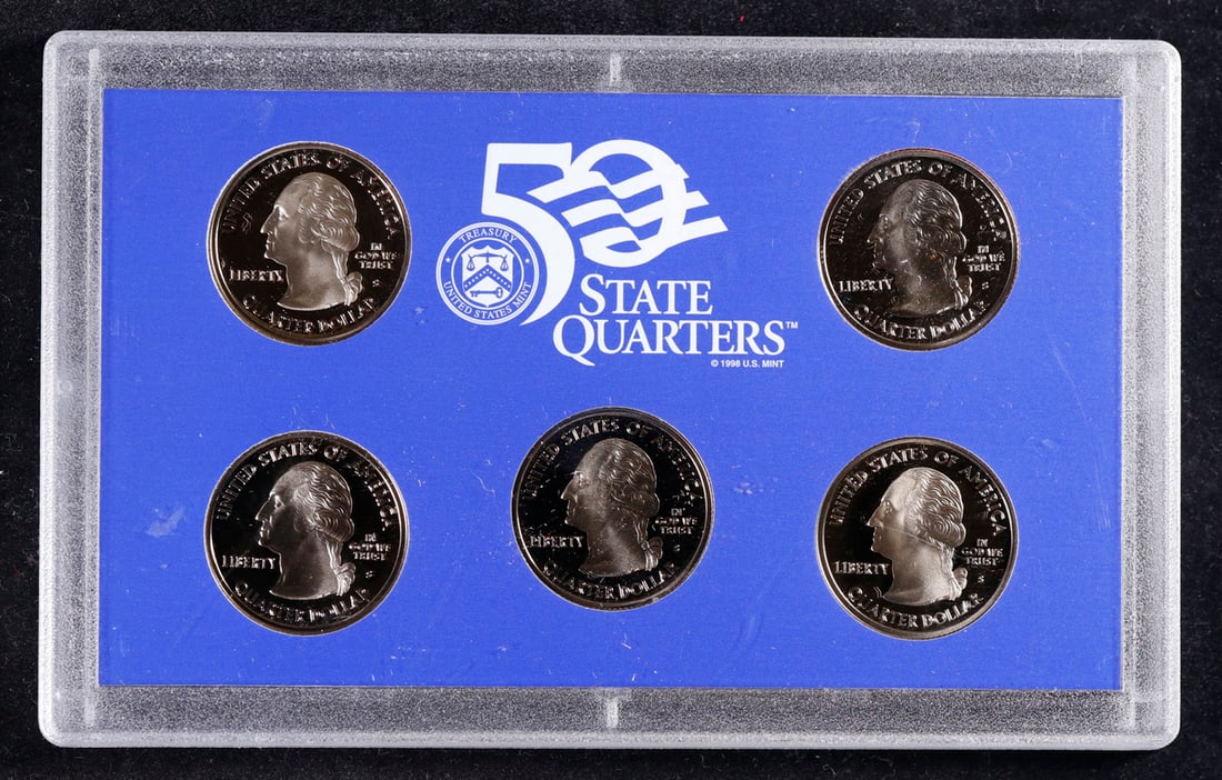 2000 United States Mint Proof Quarter Set 5 pc set No Outer Box (1 of 2)